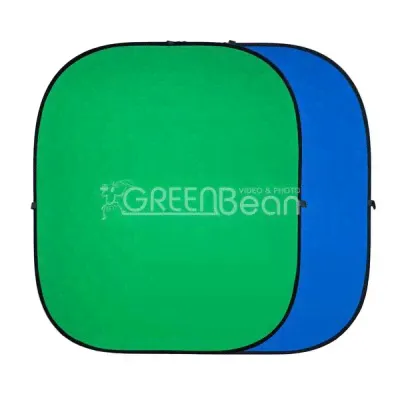 Двухсторонний тканевый фон хромакей GreenBean Twist 240 х 240 B/G