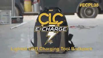 CLC Τσάντα εργαλείων πλάτης με Powerbank 2xUSB και Led φως CL1ECPL38