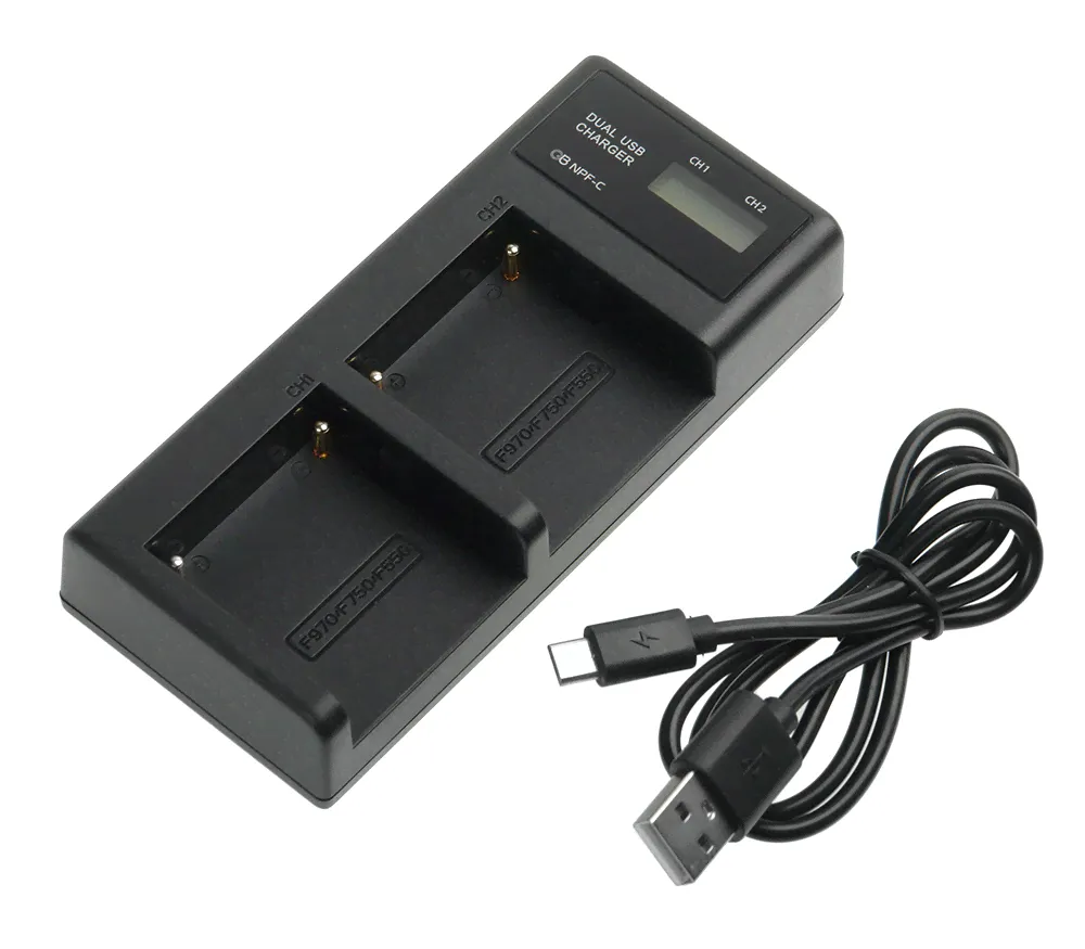 Зарядное устройство GreenBean DualCharger NPF-C, Черный, DualCharger NPF-C-3